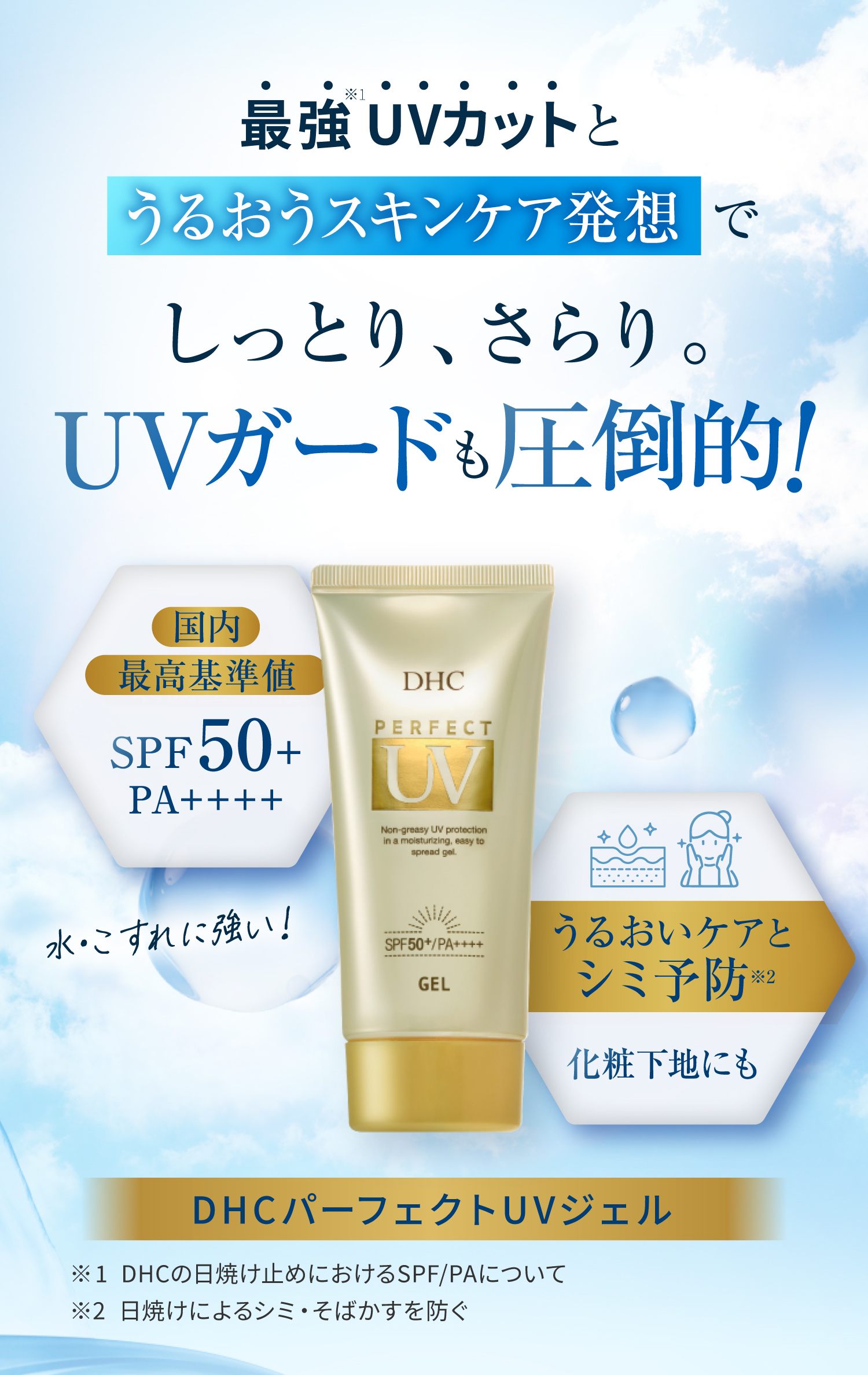 専用　DHCパーフェクトUVジェル　5本　日焼け止め　顔ボディ用 DHC / パーフェクト UV ジェルの公式商品情報｜美容・化粧品情報