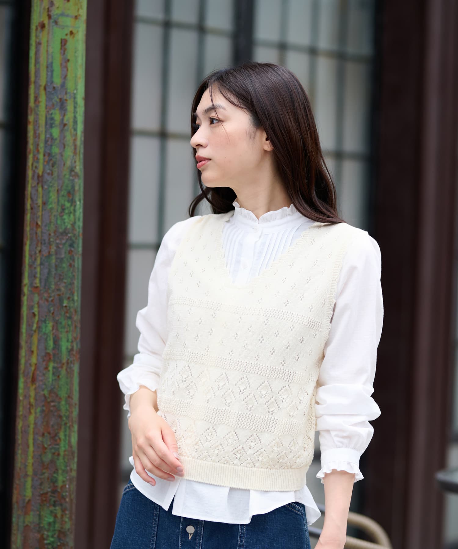 GILET OUTFIT with TREND ITEM -ジレ（ベスト）コーデ-