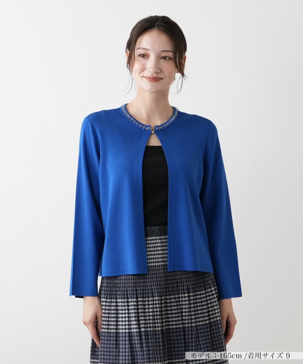 七千円台⁉️↘️新品✨【レリアン】夏カーディガン、定価¥４２,９００、軽、冷房対策 七分袖ニットカーディガン【Leilian WHITE LABEL】|レリアン
