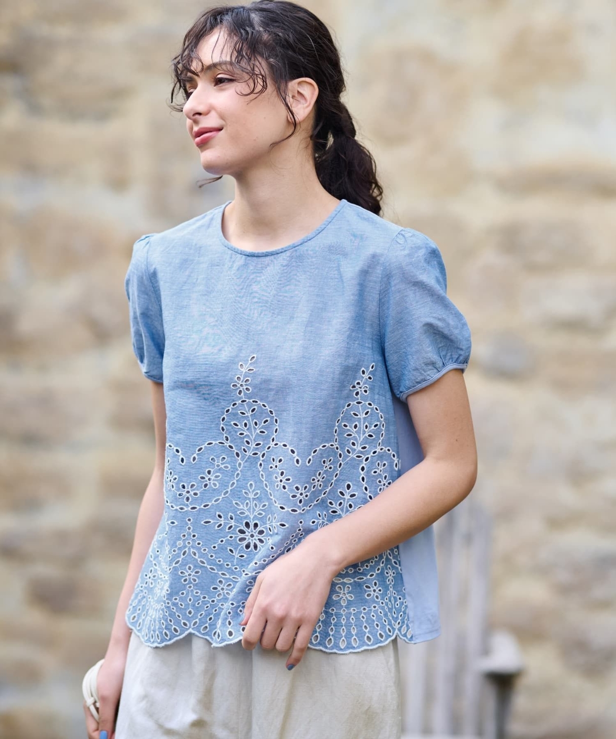 美品 レリアン コットンシルク ブルゾン ネイビー ベルスリーブ リボン 紺 美品 レリアン コットンシルク ブルゾン ネイビー ベルスリーブ